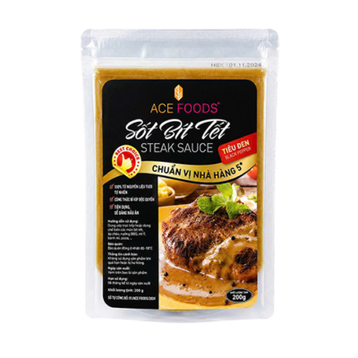 ACE FOODS+ Xốt bít tết vị tiêu đen